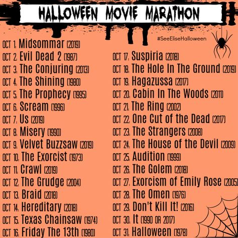 Halloween Movie Countdown Scary, Halloween Movie Countdown, Scary Movie List, Scary Movies To Watch, The Exorcist 1973, Days Till Halloween, Acne Dark Spots, Halloween Countdown, Cute Date Ideas