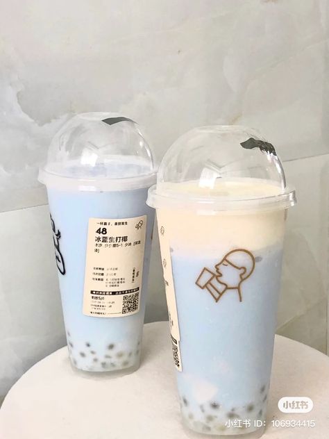 Blue Boba, Bubble Tea Boba, Boba Drink, Blue Drinks, Cute Snacks, Pretty Drinks, Aesthetic Coffee, Kawaii Food, Boba Tea