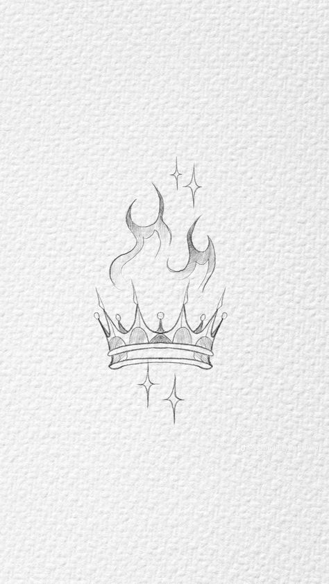 Throne Of Glass Tattoo, Glass Tattoo, Bookish Tattoos, Crown Drawing, Witch Tattoo, Fire Tattoo, Doodle Tattoo, Crown Tattoo, Tattoo Style Drawings