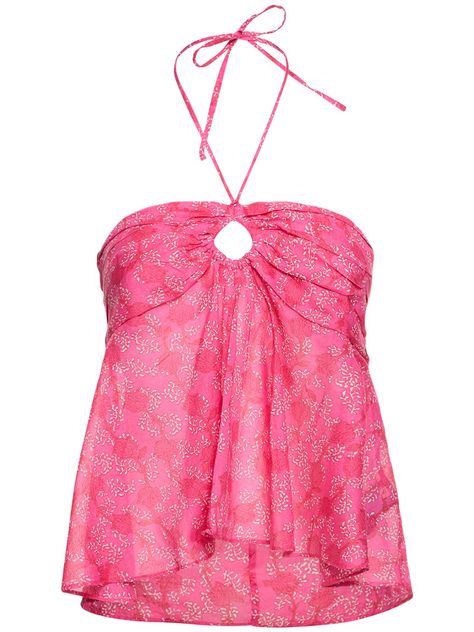 Find Marant Etoile Gabao Floral Print Cotton Top W/ Ruffles on Editorialist. Self-tie halter neck closure . Front cutout detail. Ruffled hem. All over print placement may vary. Model is wearing a size36 Alt Summer Outfits, Modest Summer Outfits, Cute Preppy Outfits, Dream Clothes, Preppy Outfits, Cotton Top, Looks Vintage, Outfits Aesthetic, Cute Tops