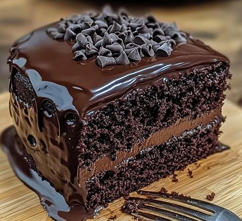 Midnight Fudge Cake, Super Moist Chocolate Cake, Chocolate Ganache Recipe, Chocolate Cake Recipe Moist, Chocolate Ganache Cake, Martha Stewart Recipes, Unsweetened Cocoa Powder, Ganache Recipe, Moist Chocolate Cake