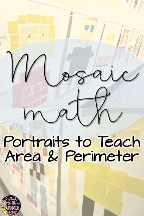 If you're looking for a fun perimeter or area math activity try this math mosaic art project! An easy way for elementary students to practice perimeter and area. All you need is construction paper squares! Fun for students and easy for teachers. Plus it makes a darling bulletin board display. Perfect for 2nd, 3rd, 4th, or 5th grade! Click for more examples and instructions. #math #perimeter #area #2ndgrade #3rdgrade #4thgrade #5thgrade Area Math Activities, Art Projects For Elementary Students, Projects For Elementary Students, Art Projects For Elementary, Maths Area, Upper Elementary Math, Area And Perimeter, Math Measurement, Fun Math Activities