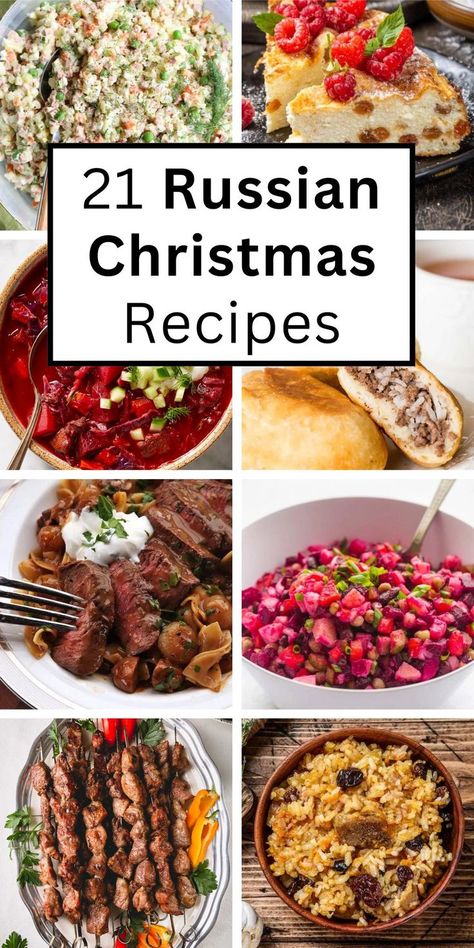 Russian Christmas Food Ideas Russian Thanksgiving Recipes, Traditional Russian Recipes, Yule Menu Ideas, Russian Dinner Recipes, Norwegian Christmas Food, Russian Christmas Food, Russian Appetizers, Russian Food Recipes, Non Traditional Christmas Dinner