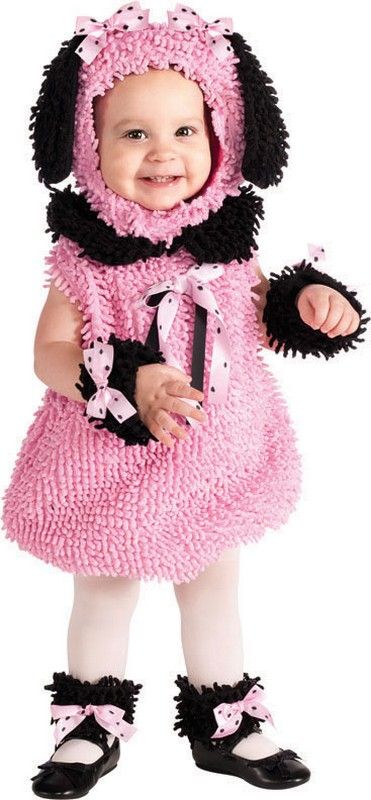 Pink Poodle Girl Costume for Infants $27.48 Adorable fuzzy poodle Halloween outfit for baby girls. Pink fuzzy poodle jumper, headpiece, wrist cuffs and ankle cuffs. Headpiece has floppy black ears and pink polka dot bows. Cuffs and jumper also feature matching bows. Infants Halloween Costumes Fancy Dogs, Poodle Dress, Chucky Costume, Bride Of Chucky, Fancy Dog, Animal Costumes, Pink Poodle, Girl Dog, High Maintenance