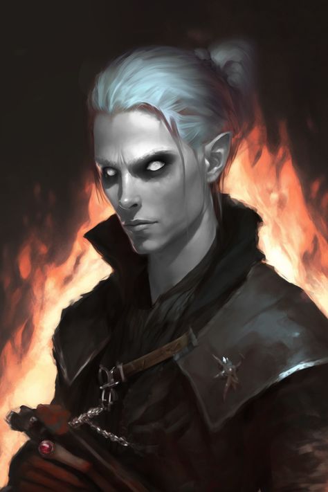 Dnd 5e Changeling, Split Personality Character Art, Changeling Rogue Male, Changeling Artificer, Changeling 5e, Damphir Dnd, Gray Skin Character, Elf Dnd Character Male, Changeling Dnd Art Male