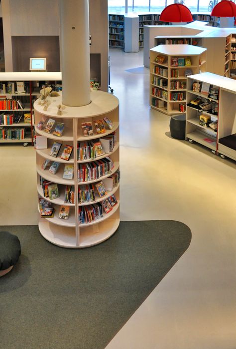 City Library - Mölndal | Artigo Library Exhibition Design, E Library Design, Commercial Library Design, Modern Library Design Architecture, Modern School Interior, Library Modern Design, Small Library Design, Modern Library Design, Cool Library