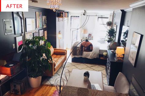 Studio Apartment Ideas - Decor Before After | Apartment Therapy Tiny Studio Apartments, Studio Loft, Apartment Makeover, Deco Studio, Tiny Apartments, Minimalist Apartment, Studio Apartment Layout, Small Studio Apartments, Studio Living