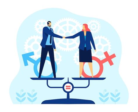 Business Man And Woman, Different Careers, Cartoon People, Male Characters, Equal Opportunity, Web Themes, Gender Equality, Cover Letter For Resume, Employment Opportunities