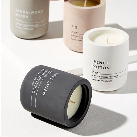 Office Wellness, Candle Packaging Design, Concrete Marble, Concrete Candle, Candle Branding, Candle Packaging, Candle Business, Candle Inspiration, Candle Jar