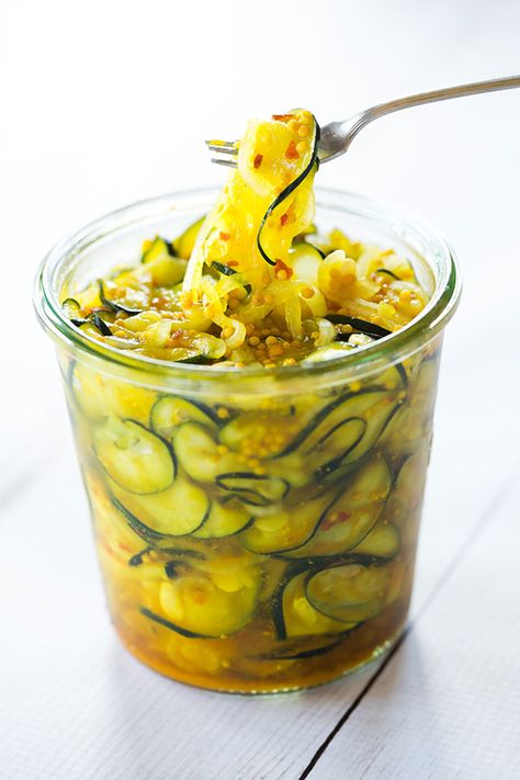 Spicy Zucchini, Parmesan Zucchini Chips, Refrigerator Pickle Recipes, Zucchini Pickles, Canning Equipment, Butter Pickles, Pickles Recipe, Crease Makeup, Summer Zucchini