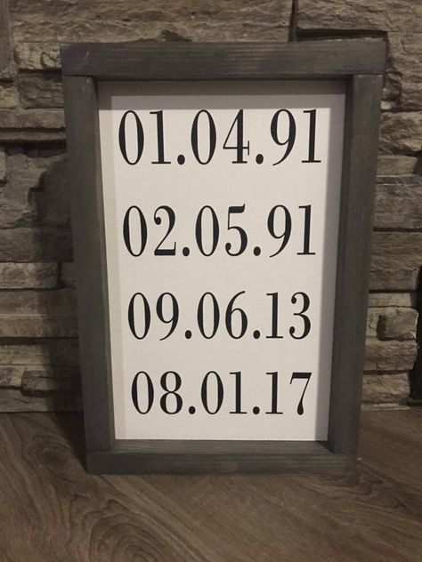 Playroom Remodel, Wall Scrabble, Important Dates Sign, Grandparents Sign, Family Dates, Hallway Pictures, Scrabble Wall Art, Scrabble Wall, Anniversary Sign