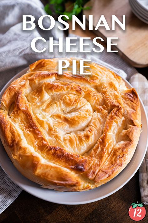 Bosnian Cheese Pie | 12 Tomatoes Bosnian Cheese Pie, Keto Pie, Tomatoes Recipes, 12 Tomatoes Recipes, Cheese Pie, Bread Salad, Cheese Pies, 12 Tomatoes, Yummy Casseroles