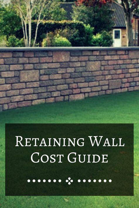 How Much Does It Cost to Build a Retaining Wall in 2018? - Inch Calculator Cheap Retaining Wall, Wood Retaining Wall, Diy Retaining Wall, Backyard Retaining Walls, Sloped Backyard Landscaping, Building A Retaining Wall, Concrete Retaining Walls, Sloped Yard, Sloped Backyard