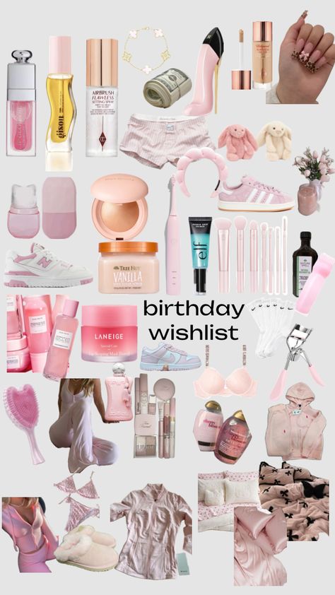 #pink #hellokitty #birthday #wishlist #NEED Bday Stuff, Birthday Haul, Bday Wishlist, Wishlist Ideas, Cute Birthday Ideas, School Tips, Bday Girl, Birthday List, Sweet 16 Birthday