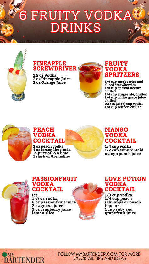 Fruity Vodka Drinks Wine Mixed Drinks Recipes, Fruity Alcohol Drinks Easy, Sweet Mixed Drinks Alcohol, Simple Alcoholic Drinks, Breakfast Alcoholic Drinks, Fruity Vodka Drinks, Alcoholic Fruit Punch, Best Alcoholic Drinks, Mixed Drinks Alcohol Recipes