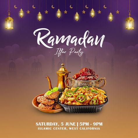 Ramadan Desserts, Iftar Party, Social Media Branding Design, Fashion Poster Design, Media Branding, Posters Design, Social Media Post Template, Food Graphic Design, Islamic Design