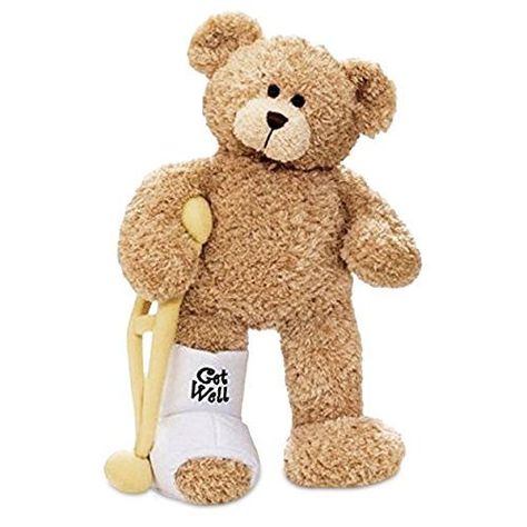 This adorable 8.5″ GUND teddy bear arrives with a broken leg. He has a signature cast and a crutch that are removable. Once the patient is better, the bear can be healed as well. You can choose to buy him just like this or with an additional blanket or book. Kids will love this cuddly teddy. Break A Leg, Get Well Gift Baskets, New Year Wishes Images, Get Well Wishes, Broken Leg, Tatty Teddy, Get Well Gifts, Presents For Kids, Crutches