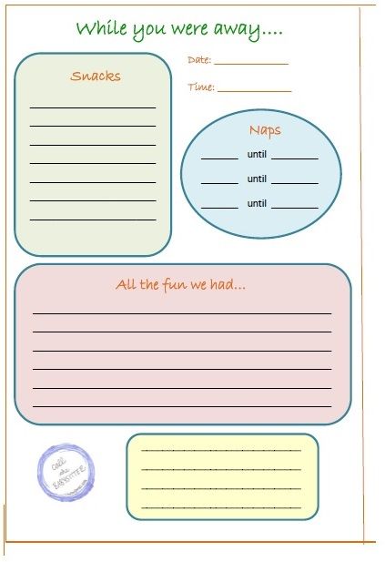 babysitting printable, to fill out while the parents are away to keep them update Babysitting Questions To Ask Parents, Babysitting Printables, Babysitting Log, Babysitting Flyers Ideas, Babysitting Tips For Teens, Babysitting Bag Essentials, Babysitting Checklist, Babysitting Binder, Babysitter Checklist Printable