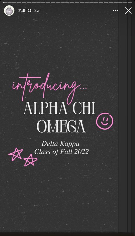 alpha chi axo sorority recruitment instagram story post graphic inspo new member introduction initiation yearook doodles Sorority New Member Post, Instagram Story Ideas Sorority, Instagram Introduction Post, Y2k Sorority, Sorority Instagram Ideas, Axo Sorority, Sorority Marketing, Adpi Recruitment, Sorority Instagram