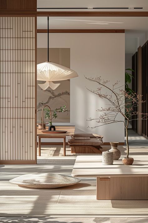 Japandi Design: Principles for Creating Harmonious Spaces - Quiet Minimal Asian Zen Interior Design, Japanese Scandinavian Interior, Japan Interior Design, Modern Japanese Interior, Japandi Interior Design, Japan House, Japandi Living, Japanese Interiors, Japandi Design