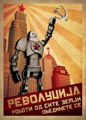 I Recreate Soviet Posters By Replacing The Workers With Futuristic Robots | Bored Panda Soviet Posters, Russian Constructivism, Communist Propaganda, Futuristic Robot, Vintage Robots, Propaganda Poster, Propaganda Art, Retro Robot, Russian Culture