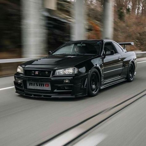 #R34 #nismo #r34 #blacked #out B13 Nissan, Gtr Nissan, Nissan Skyline R34, Nissan R34, Nissan Gtr R34, Chip Foose, R34 Skyline, Gtr Car, Serie Bmw