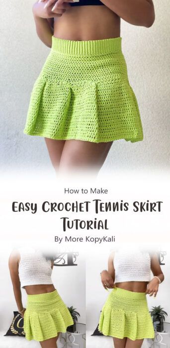 Best Tennis Skirt Free Crochet Pattern & Tutorial Ideas - Carolinamontoni.com Tennis Skirt Pattern, Maxi Skirt Pattern, Crochet Pattern Tutorial, Skirt Pattern Free, Crochet Dress Pattern Free, Crochet Maxi Skirt, Skirt Patterns, Crochet Skirt Pattern, Crochet Bottoms