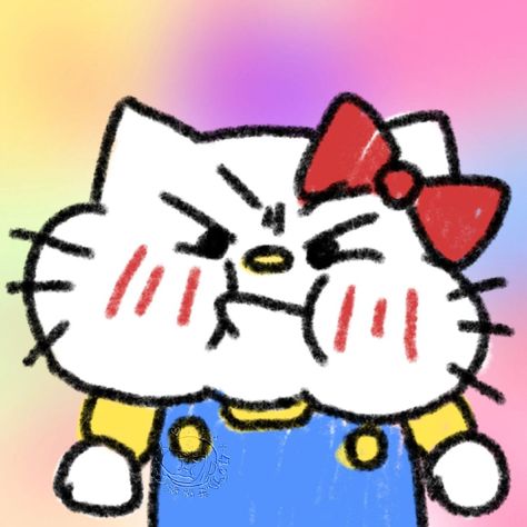 Meme Hello Kitty Mad Hello Kitty Reaction, Mad Hello Kitty, Hello Kitty Reaction Pic, Silly Hello Kitty, Cursed Hello Kitty, Angry Hello Kitty, Hello Kitty Pics, Hello Kitty Meme, Meme Hello