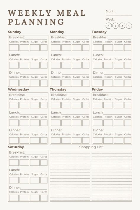 Keep your family's meals on track with this easy-to-use printable weekly meal planner. With space to plan breakfast, lunch, dinner, and snacks, this planner will help you make sure everyone is fed and happy. Download your copy Free Printable Habit Tracker, Printable Grocery List Template, Monthly Meals, Nutrition Planner, Healthier Eating Habits, Printable Weekly Meal Planner, Life Skills Class, Printable Habit Tracker, Printable Meal Planner