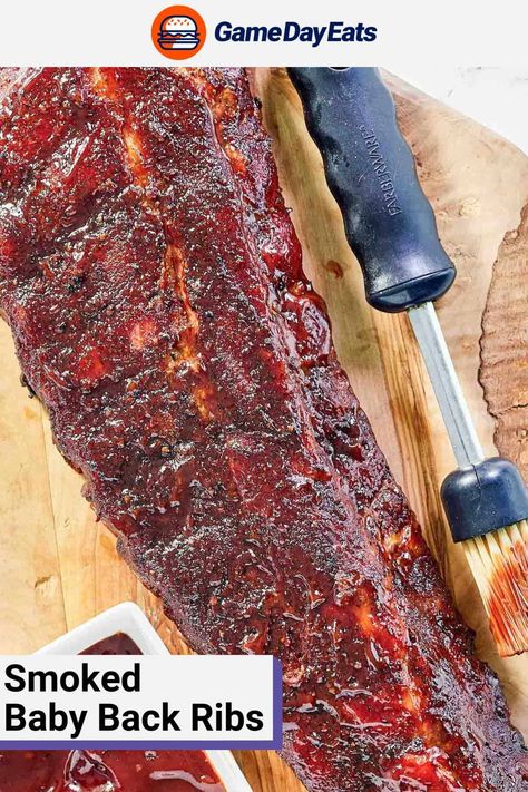 Learn how to smoke baby back ribs in an electric smoker with this easy recipe for Smoked Baby Back Ribs. Perfectly tender and flavorful pork ribs that are sure to impress at your next BBQ. A must-try for any grilling enthusiast! Baby Back Ribs Smoked In Electric Smoker, Babyback Ribs Smoked, Smoked Pork Ribs In Smoker, Smoked Ribs In Electric Smoker, Baby Back Ribs Rub Recipes, Electric Smoker Ribs, Ribs In Electric Smoker, Baby Back Ribs Rub, Smoked Cornish Hens