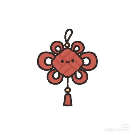 Chinese Doodles Drawing, New Year Doodle, Chinese Ornament, Bff Gifts Diy, Shrink Art, Chinese Decor, Red Packet, Simple Illustration, Animal Stickers