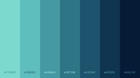 Blue Ombre Palette, Blue Ombre Color Palette, Ombre Color Palette, Different Shades Of Blue, Create Color Palette, Turquoise Color Palette, Hex Color Palette, Color Palette Challenge, Palette Art