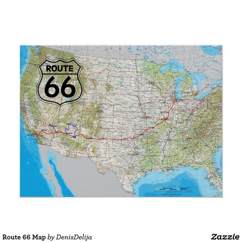 Route 66 Map Poster Route 66 Map, Ireland Poster, County Clare Ireland, Clare Ireland, Retro Map, County Clare, Print Background, Maputo, Office Poster