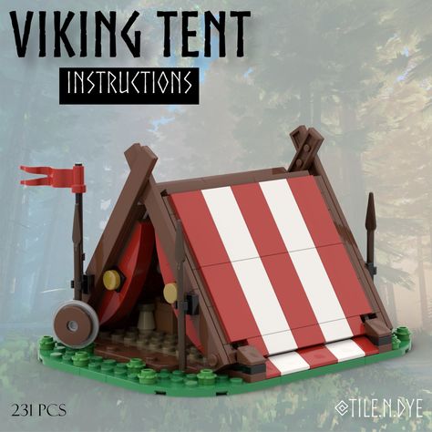 Viking Tent, Lego Village, Dungeons And Dragons Decor, Lego Techniques, Lego Medieval, Dungeon Master Screen, Lego Activities, Dungeons And Dragons Classes, Lego Trains