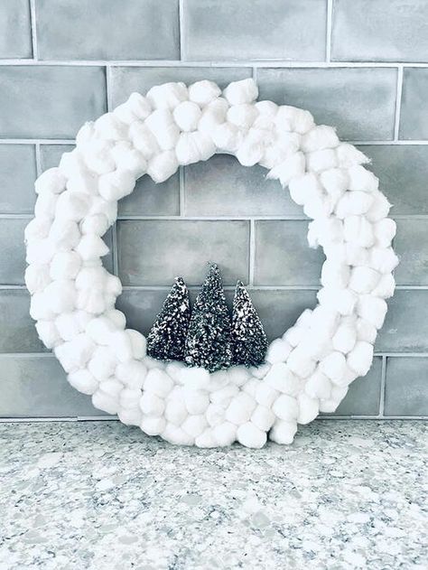 Yarn ball wreath