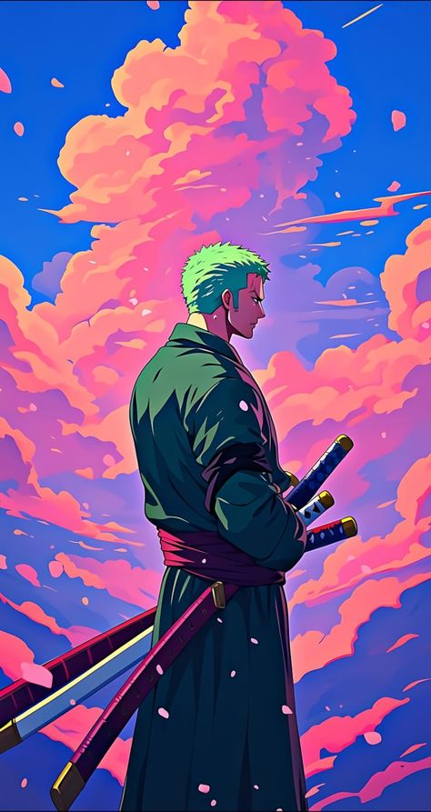 San Gohan, رورونوا زورو, One Piece Photos, One Piece Cartoon, One Piece Wallpaper Iphone, Cool Anime Backgrounds, Japon Illustration, One Peice Anime, Zoro One Piece