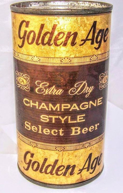 Golden Age  Extra Dry Select  Beer , Spokane WA ~ c.1948 Old Beer Poster, Vintage Beer Signs, Beer Can Collection, Vintage Beer Bottle, Old Beer Cans, Beer Ad, Beer Cans, Beer Brands, Vintage Beer