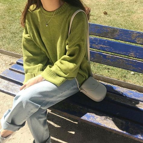 Makoto Kino, Green Tone, Sailor Jupiter, Sailor Venus, Winter Fits, Loose Sweater, 가을 패션, Mode Inspiration, Looks Vintage