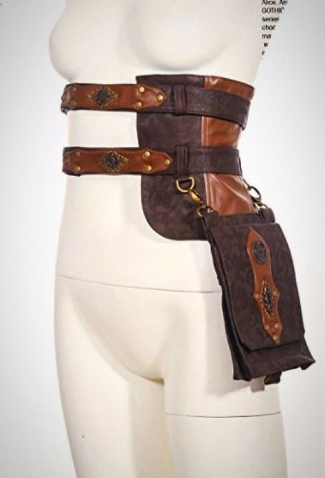 Bum Bag Outfit, Steampunk Bag, Leather Utility Belt, Steampunk Inspiration, Mode Steampunk, Steampunk Goth, Girls Messenger Bag, Belt Pack, Punk Clothing