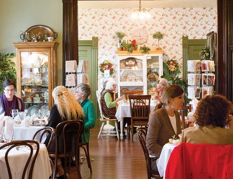 TeaTime 15: Notable Tearooms - TeaTime Magazine Tea Room Exterior, Tea Room Business Ideas, Cozy Tea Room, Tearooms Interior, Tea Room Aesthetic, Claridges Afternoon Tea, Tearoom Ideas, Tea Nook, Tea Room Interior