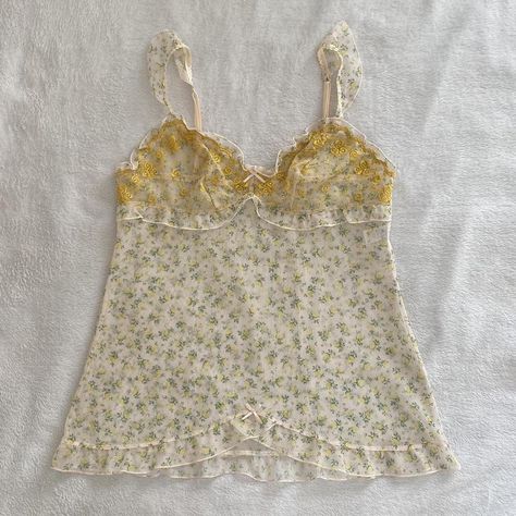 cottage core japanese micro mesh cami top, floral... - Depop Fairy Core Tops, Cottagecore Tank Top, Cottage Core Tank Top, Fitted Pink Cottagecore Top, Pink Fitted Cottagecore Top, Floral Pattern Embroidery, Top Floral, Pattern Embroidery, Cami Top