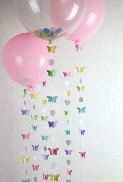 Picture Garland, Butterfly Themed Birthday Party, Butterfly Birthday Theme, Butterfly Garland, Decoration Balloon, Party Backdrops, Butterfly Birthday Party, Wedding Shower Decorations, Fairy Birthday Party