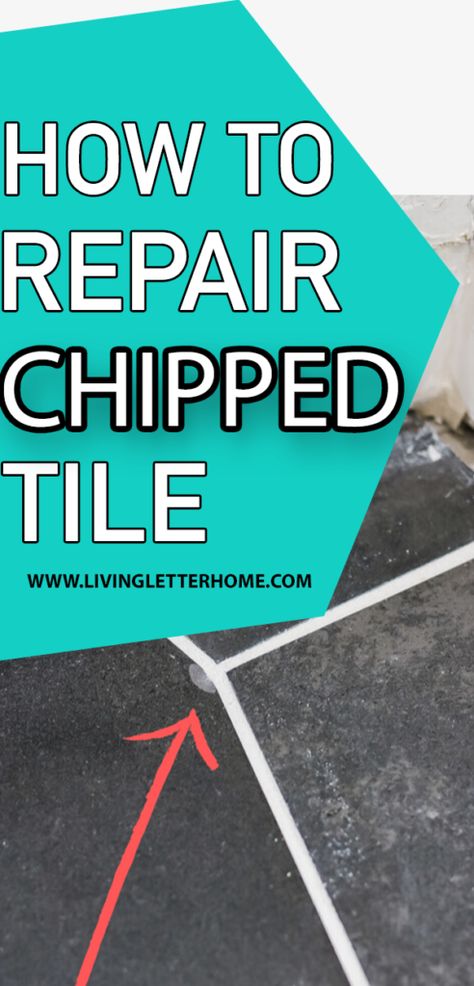 EASIEST way to repair chipped tile Cracked Tile Repair, Mexican Tile Floor, White Mosaic Tiles, Tile Repair, Slate Hearth, Saltillo Tile, Home Maintenance Checklist, Tile Edge, Marble Tile Floor