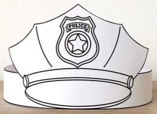 Police Hat Template, Police Hat Craft, Police Officer Hat, Preschool Pictures, Police Hat, Hat Template, Paper Hat, Best Templates, Paper Template