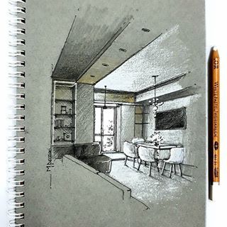 By @amiruddinshukri | #ARQUITETAPAGE Arch Sketch, Marker Sketch, Perspective Sketch, Architecture Drawing Sketchbooks, Landscape Architecture Drawing, Interior Architecture Drawing, Interior Design Sketches, Architecture Design Sketch, Modern Architects