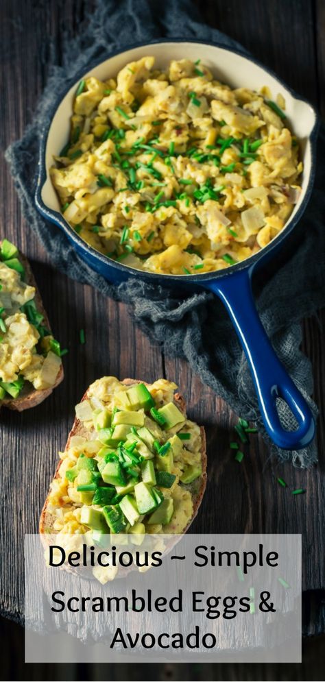 Eggs and Avocados Breakfast Recipe - This is an easy keto breakfast recipe. Eggs, butter, avocado? You'll be full for hours! Scrambled eggs and avocado is one of my favorite healthy breakfast recipes. #ketorecipes #ketobreakfast #avocadorecipes #scrambledeggs #eggrecipes #healthybreakfast #easybreakfast Simple Scrambled Eggs, Eggs With Avocado, Soft Tacos Recipes, Easy Scrambled Eggs, Eggs And Avocado, Easy Keto Breakfast, Avocado Recipes Breakfast, Avocado Recipe, Healthy Egg Breakfast