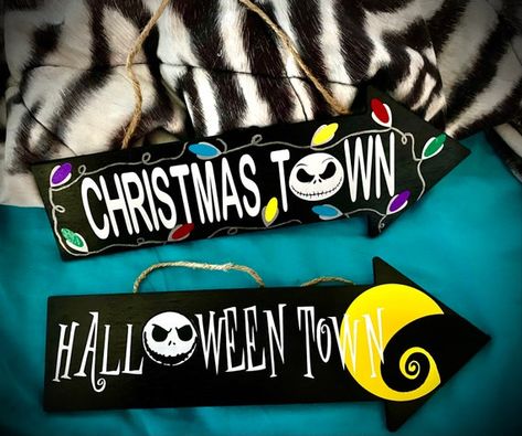 Christmas Bedroom Diy, Christmas Arrow, Nightmare Before Christmas Font, Nightmare Before Christmas 2, Horror Crafts, Nightmare Before Christmas Ornaments, Christmas Signs Diy, Sally Nightmare, Arrow Signs