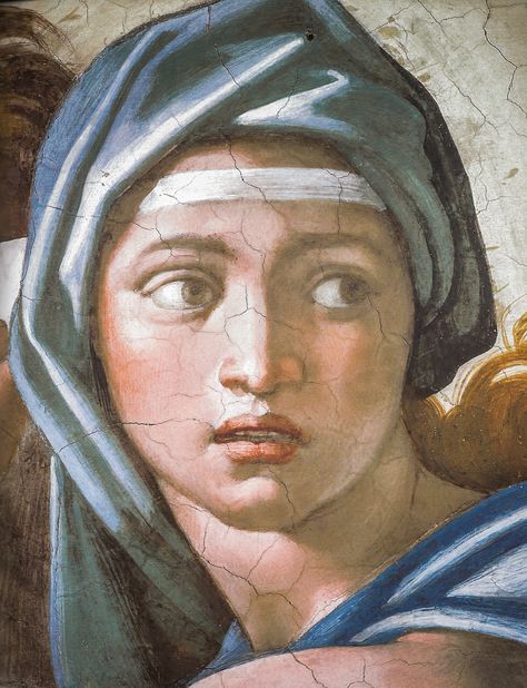 All sizes | Michelangelo - Sibyl of Delphi (detailed), 1509 in the Sistine Chapel - The Vatican Rome Italy | Flickr - Photo Sharing! Michelangelo Paintings, Sistine Chapel Ceiling, Vatican Rome, Istoria Artei, Sistine Chapel, Johannes Vermeer, Caravaggio, Rembrandt, Interesting Art