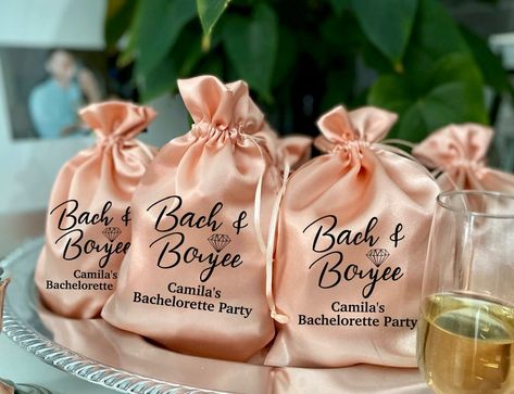 Boujee Party Decor, Bach & Boujee, Vegas Bachelorette Goodie Bags, Bachelorette Party Bag Ideas, Bach And Boujee Bachelorette Outfit, Tacky Bachelorette Party, Bach & Boujee Theme, Bride And Boujee Bachelorette Party, Air Bnb Bachelorette Party