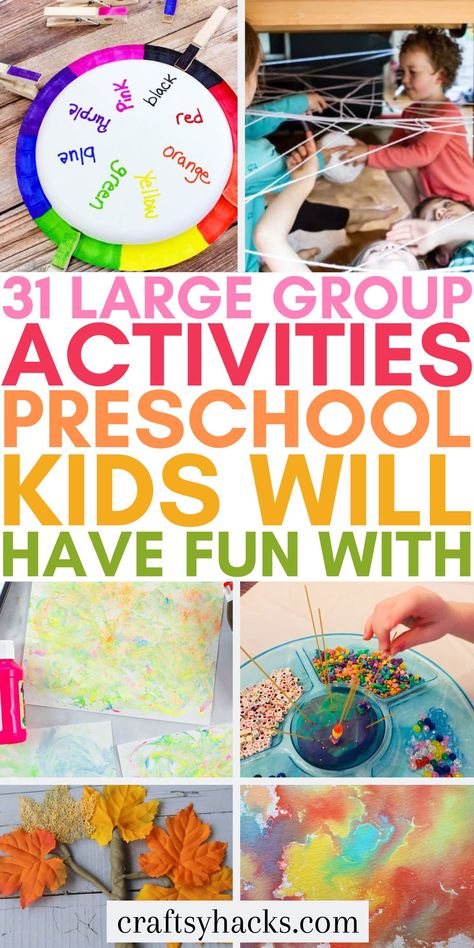 Whole Group Prek Activities, Prek Group Activities, Preschool Fun Days Ideas, Fall Large Group Activities Preschool, Large Group Preschool Activities, Small Group Preschool Activities, Large Group Activities For Toddlers, Large Group Activities Preschool, Preschool Group Activities